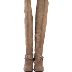 Christian Dior - suede over the knee boots